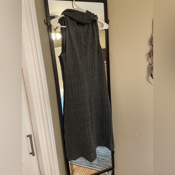 Rhapsody • Gray Cowl Neck Sweater Dress with Pockets - Picture 2 of 6